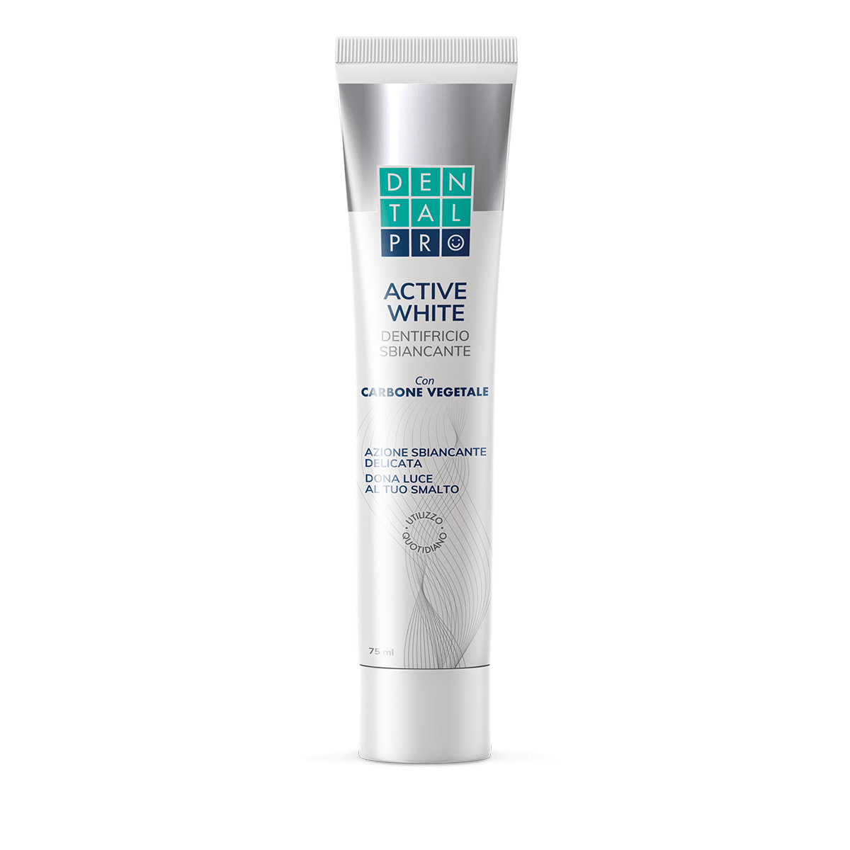 TUBO DENTIFRICIO_ACTIVE WHITE dentifricio sbiancante con carbone vegetale